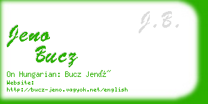 jeno bucz business card